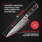 YOKASHI 8-Inch Damascus Chef Knife - VG-10 Steel