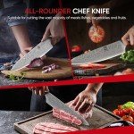 Quartz Series Zennish 8-inch Damascus Chef Knife