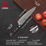 Quartz Series Zennish 8-inch Damascus Chef Knife