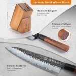 Japanese Chef Knife Set with Rosewood Block