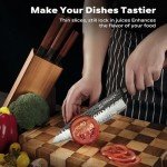 Japanese Chef Knife Set with Rosewood Block