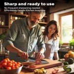 Japanese Chef Knife Set with Rosewood Block