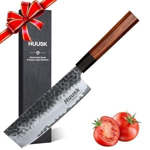 Japanese Nakiri Knife - 7 Inch Hand Forged Chef Knife