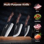 Hand Forged Japanese Knife Set for Meat Cutting