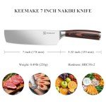 KEEMAKE 7-Inch Nakiri Japanese Kitchen Knife