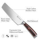 KEEMAKE 7-Inch Nakiri Japanese Kitchen Knife