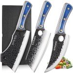 Hand Forged 3-Piece Japanese Butcher Knife Set