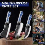 Hand Forged 3-Piece Japanese Butcher Knife Set