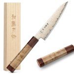 HEZHEN 5.5" Copper Damascus Utility Knife