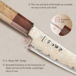 HEZHEN 5.5" Copper Damascus Utility Knife