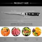 SHAN ZU 7-Inch Japanese Damascus Fillet Knife