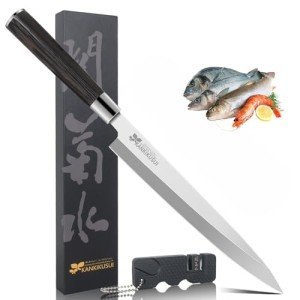 KANKIKUSUI 9.3" Sashimi Knife Set with Sharpener
