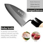 Deba Knife for Left-Handed Sushi Chefs - 150mm