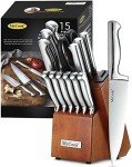 Precision Japanese Knife Block Set with Sharpener