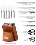 Precision Japanese Knife Block Set with Sharpener