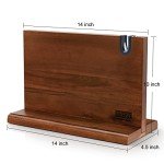 HOSHANHO 14-Inch Double-Sided Magnetic Knife Block