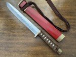 Takeshi Saji Large Damascus Hunting Knife