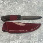 Takeshi Saji Hand Forged Bowie Knife with Sheath