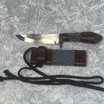 Takeshi Saji Hand Forged Damascus Hunting Knife