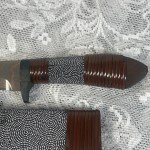 Takeshi Saji Hand Forged Damascus Hunting Knife