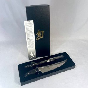 Shun Ken Onion 8" Carving Knife & 6" Fork Set