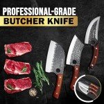 Hand-Forged 3-Piece Japanese Butcher Knife Set