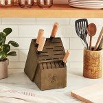 Shun Walnut Knife Block for 22 Knives