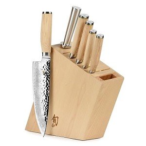 Shun Premier 7-Piece Knife Set with Birch Block