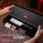 Zennish 6 Inch Nakiri Knife, Razor Sharp Meat Cleaver and Vegetable Kitchen Knife, Professional Damascus AUS-10 Steel Japanese Knife with Full Tang G10 Handle, Premium Gift Box - Quartz Series