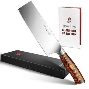 TUO Nakiri Vegetable Cleaver - 6.5" Japanese Knife