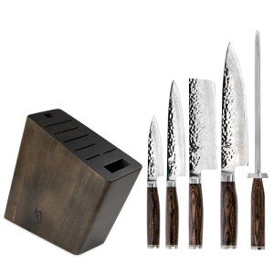 Shun Premier 6-Piece Japanese Knife Block Set