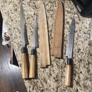 Sukenari Honyaki Fuguhiki Japanese Kitchen Knife Set