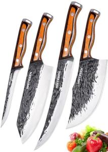 Naitesen 4PCS Hand Forged Meat Knife Set