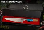 Fukep 8" Damascus Chef Knife with Blue Handle