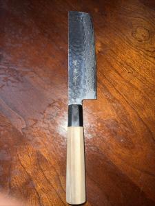 Sakai Takayuki Tsuchime Damascus Nakiri Knife