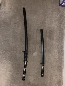 2pc Japanese Samurai Katana Sword Set