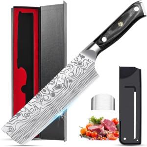 MOSFiATA Nakiri Chef Knife with Finger Guard