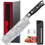 MOSFiATA Nakiri Chef Knife with Finger Guard