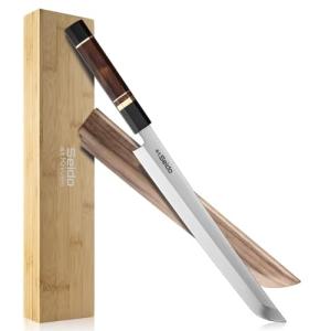 Seido Sakimaru Takohiki 10" Japanese Knife with Saya
