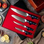 Seido 4-Piece VG10 Damascus Steel Knife Set