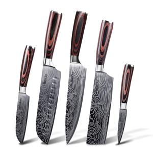 Seido 5-Piece Damascus Master Chef Knife Set