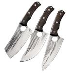Seido 3-Piece High-Carbon Butcher Knife Set