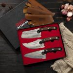 Seido 3-Piece High-Carbon Butcher Knife Set