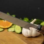 Seido Kiritsuke Damascus Chef Knife, Sky Blue Handle