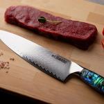 Seido Awabi Gyuto Knife with Damascus Steel