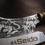 Seido Knives Tora Tsuki Cleaver - High-Carbon Steel