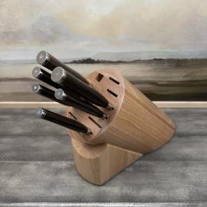 Shun Premier 7-Piece Knife Set Silver Tan