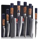 SEIDO KNIVES VG10 Damascus Chef Knife Set