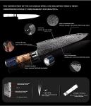 SEIDO KNIVES VG10 Damascus Chef Knife Set