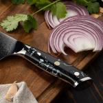 Seido Takoizu 8" Gyuto Chef Knife in Black Turquoise